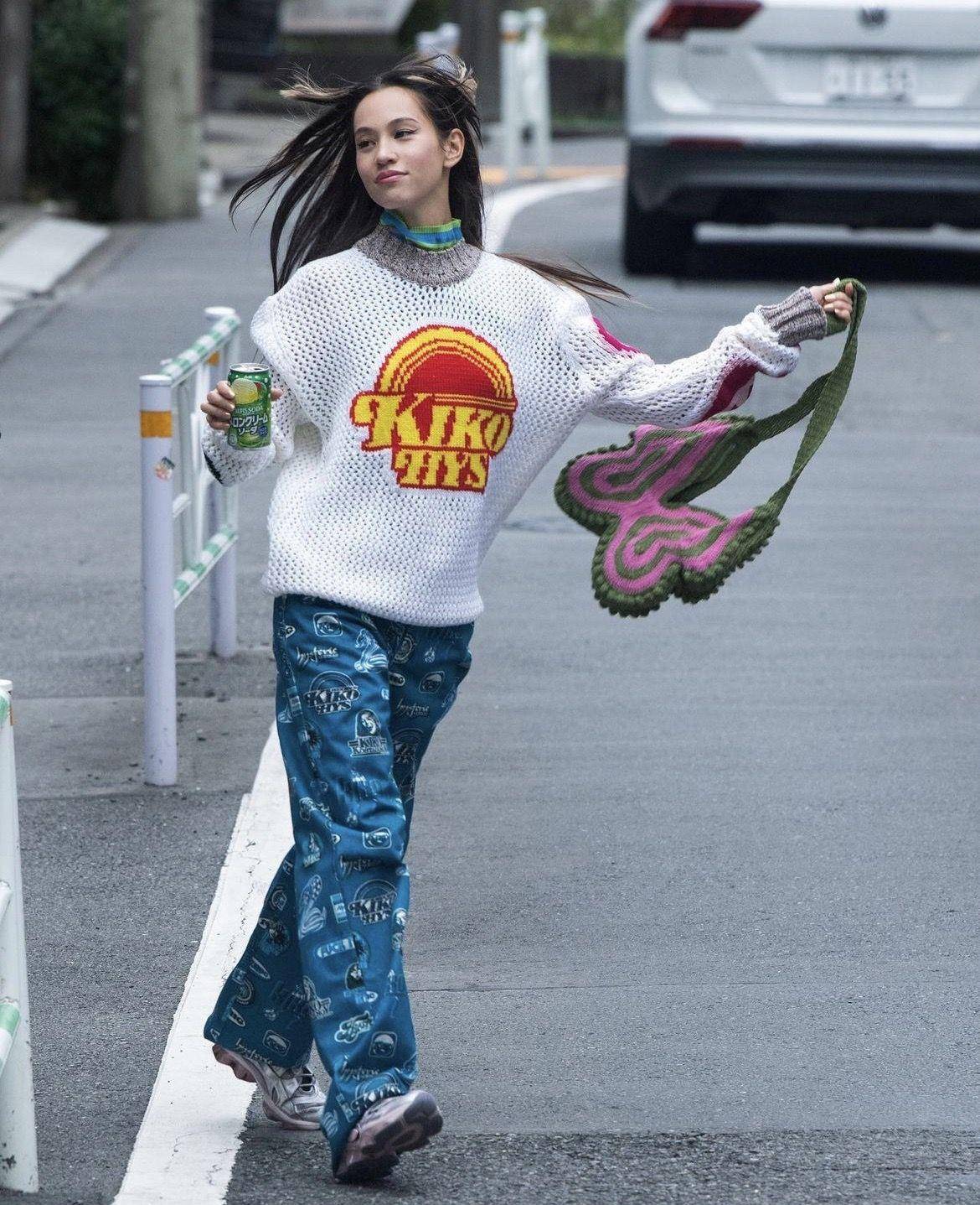 说・流行／水原希子超狂绿发演绎最Y2K的联名　脚下怪得可爱球鞋被抢翻 名人名流 图3张
