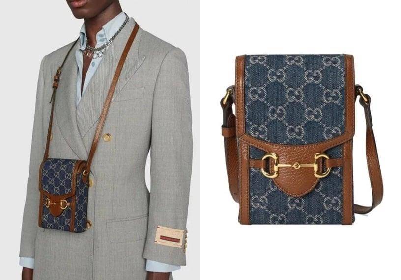 “精品手机包”真的太实用！Gucci复古老花超生火、CHANEL还附耳机壳 时尚穿搭 图4张