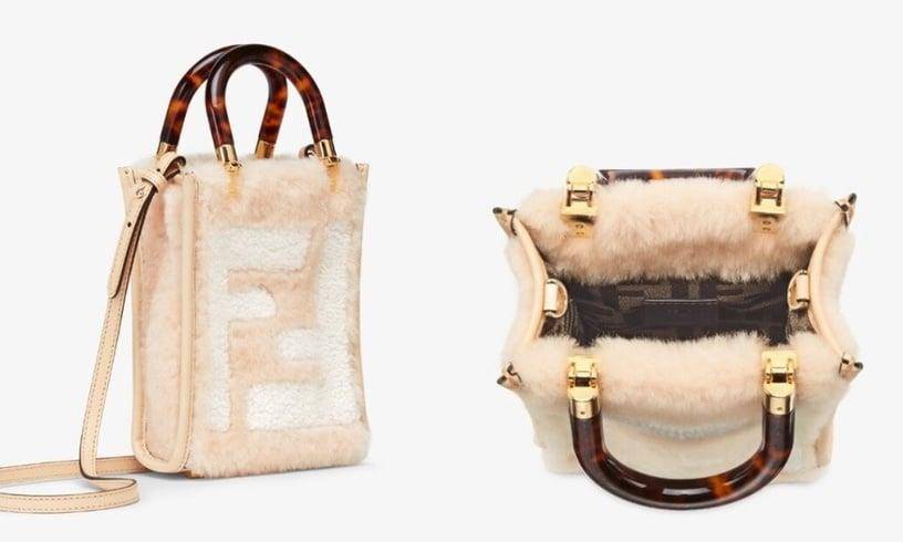 2023“精品小废包”推荐!CHANEL粒纹小牛皮、FENDI粉红绒毛时髦上镜 内容图5 潮正奢/潮品文/潮臻社-实时追踪全球最新奢侈品牌新闻资讯的官网站! 2023精品小废包推荐5:FENDI 迷你款式Sunshine手提包,售价 69,000
