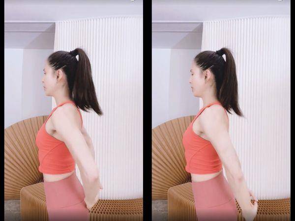 “最美小龙女”李若彤曝私房4招动作，改善驼背养成好体态 名人名流 图7张
