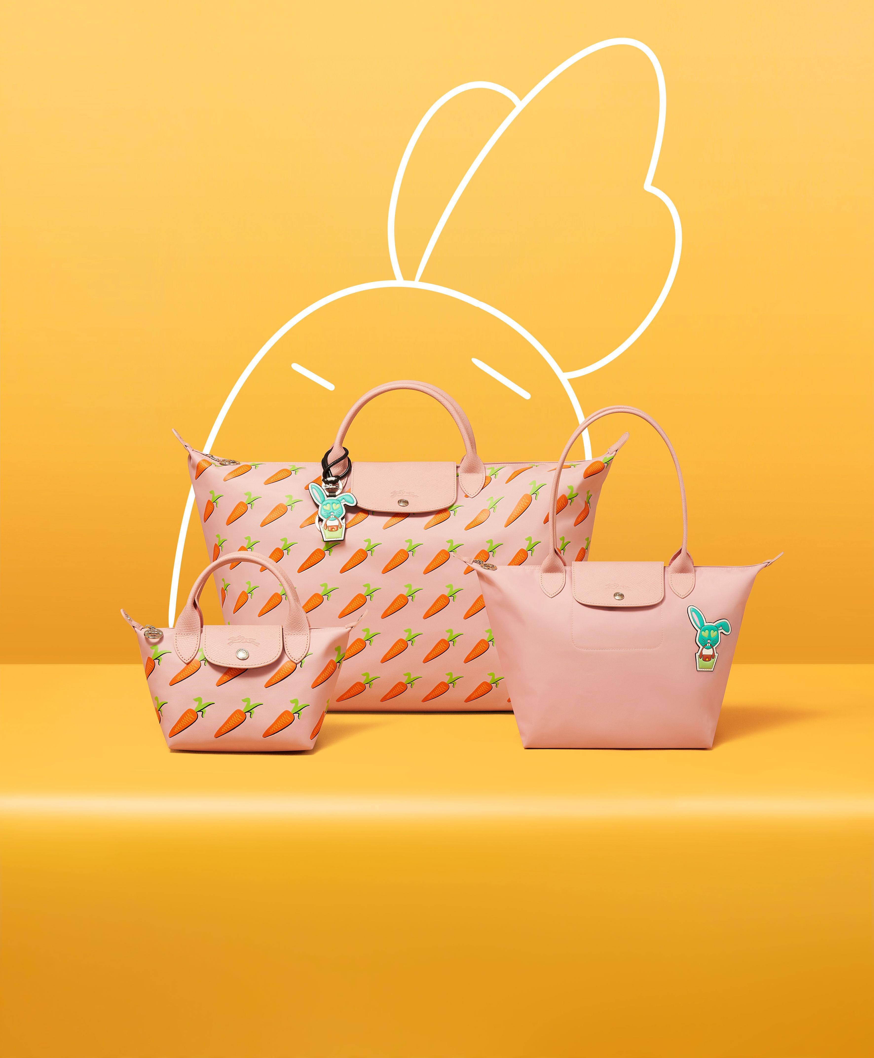 包・开箱／LONGCHAMP“仙楂粉”折叠包攻占少女心！兔年满版胡萝卜巨Q 时尚穿搭 图1张