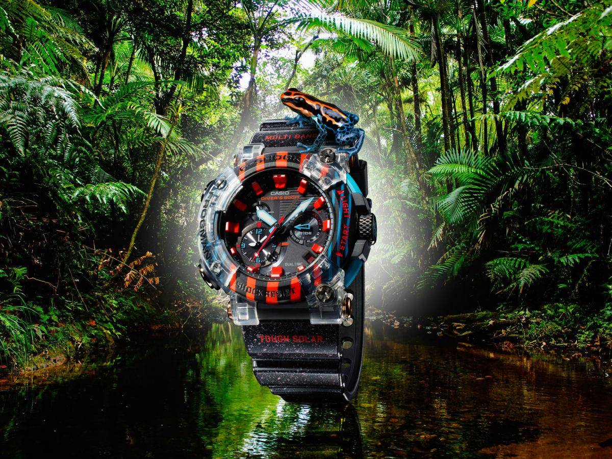 箭毒蛙攻占G-SHOCK　多彩表圈、表带全是鲜艳纹路 奢侈品牌 图1张