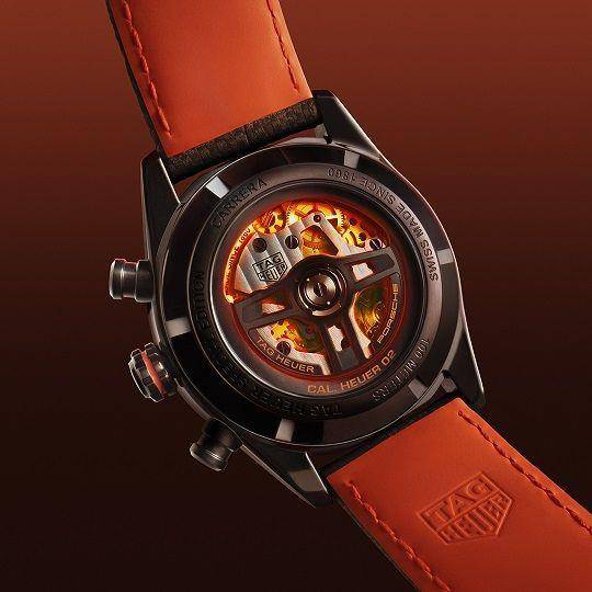 TAG Heuer联手保时捷帅一波　橘黑配色秀飙速感 奢侈品牌 图2张