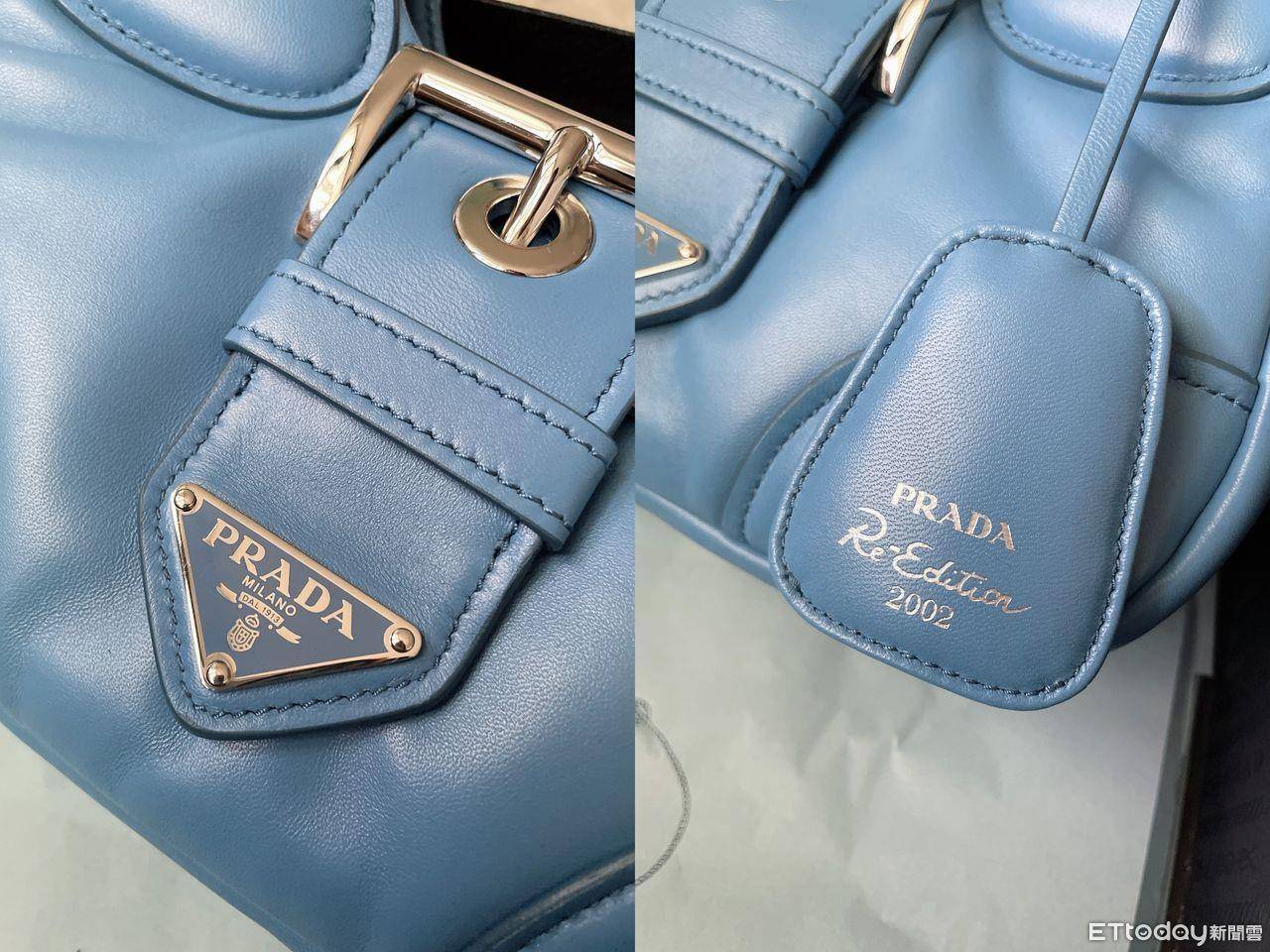 包・开箱／Sana率先示范PRADA“月亮包”　天空蓝色绝顶疗愈 名人名流 图6张