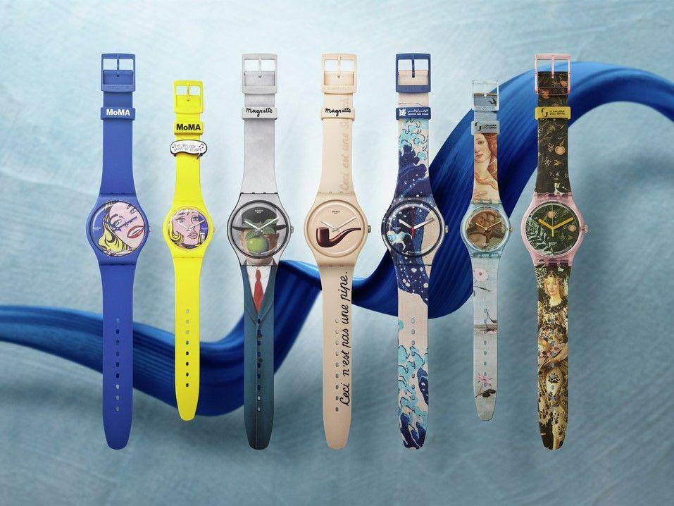 把大师名画戴上手　Swatch葛饰北斋表双面有看头 时尚穿搭 图1张