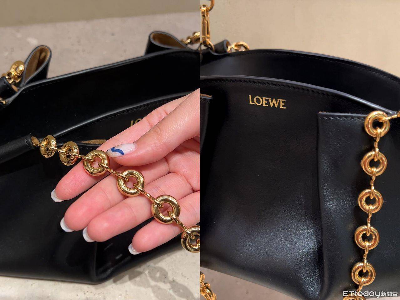包・开箱／“一目了然”的LOEWE新包又软又好装　甜甜圈炼带逼人爱上 时尚穿搭 图6张