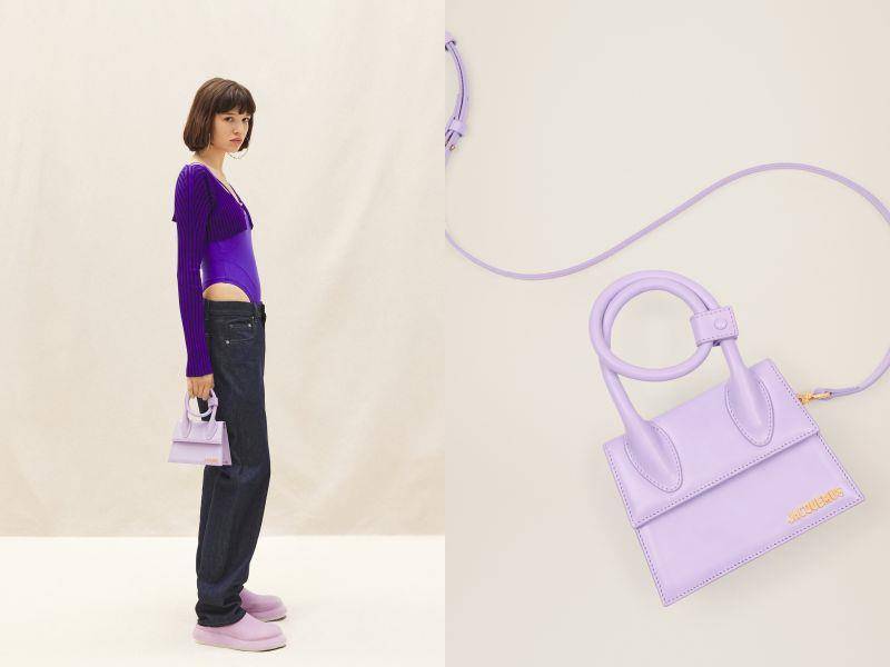 梦幻薰衣草紫手袋融化少女心　YSL可爱又帅气、LOEWE水饺包超好装 时尚穿搭 图4张