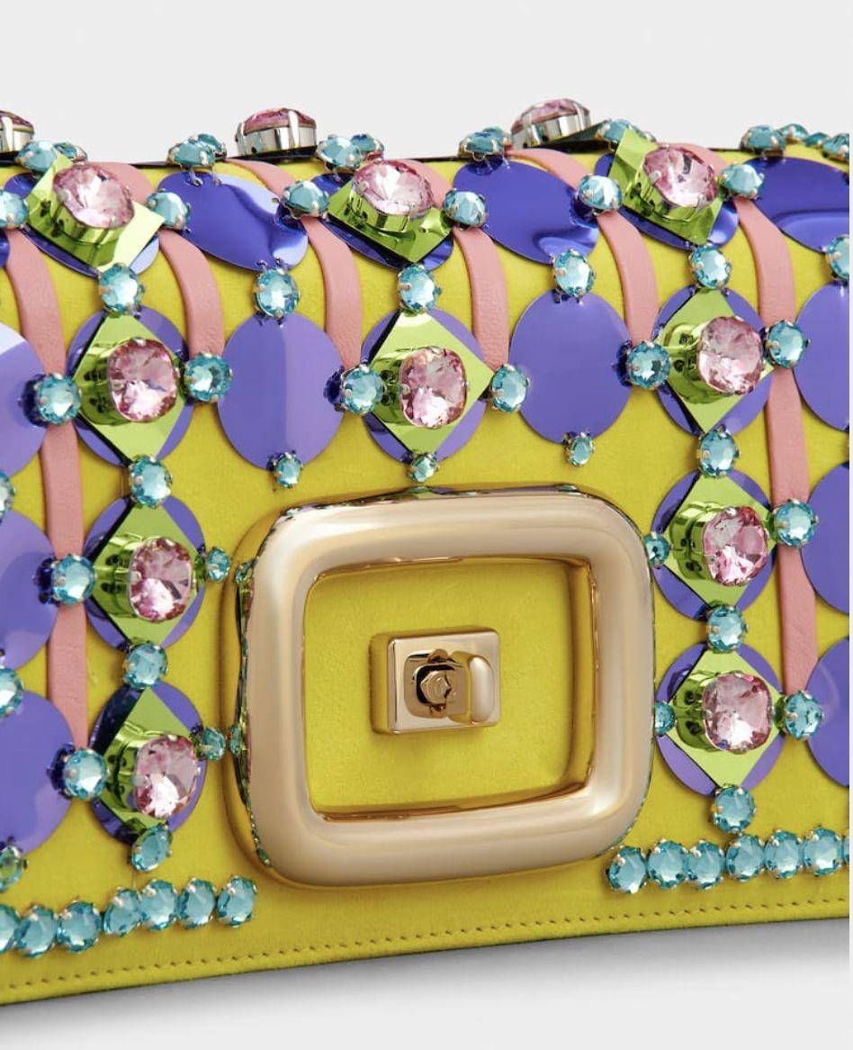包・开箱／Roger Vivier70年代迪斯可水钻包！撞色亮片、不败方扣最奢华 时尚穿搭 图3张