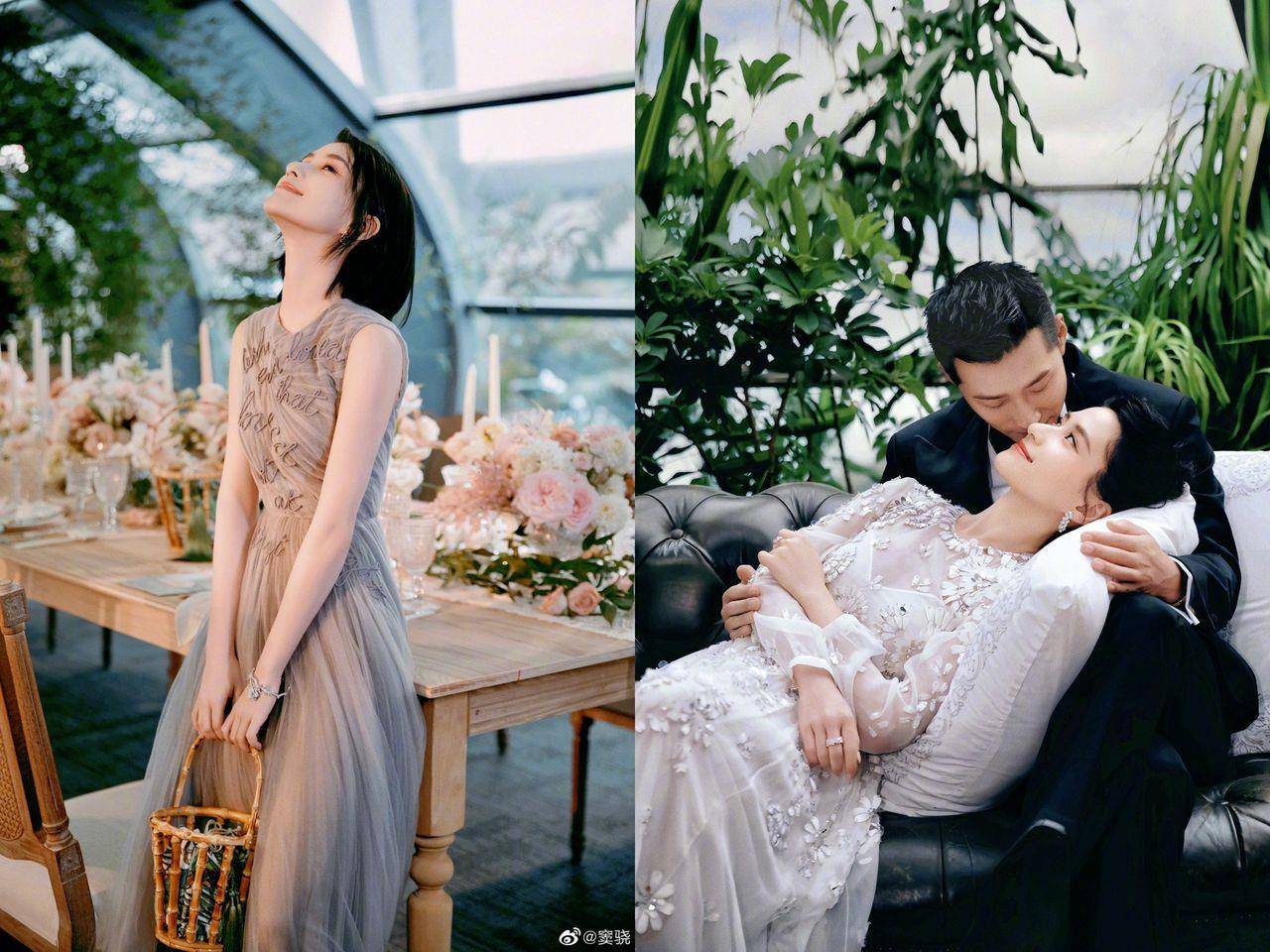 “赌王千金”何超莲深V蕾丝白纱美成仙！73岁“婚纱女王”特别为她量身订制 名人名流 图7张