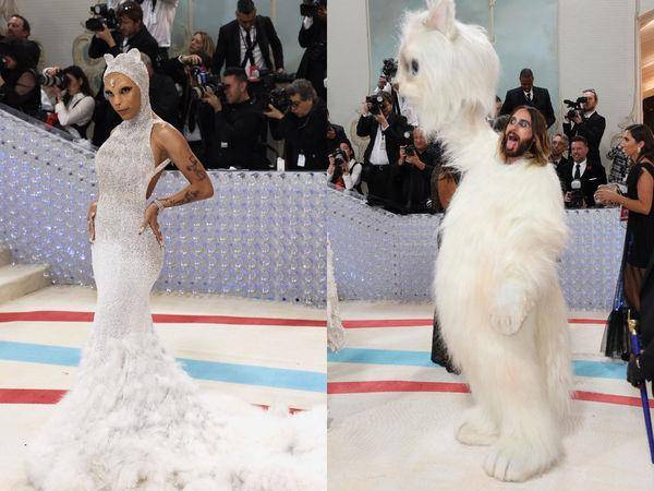 Met Gala／老佛爷爱猫分身上红毯！杰瑞德雷托穿布偶装超狂　连眼睛都有哏 时尚穿搭 图1张