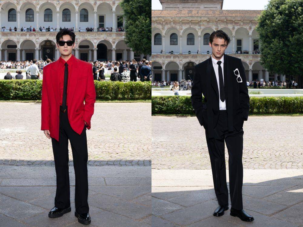 Seventeen净汉完美诠释Saint Laurent春夏男装！杨洋红衣上身帅看Valentino 时尚穿搭 图6张