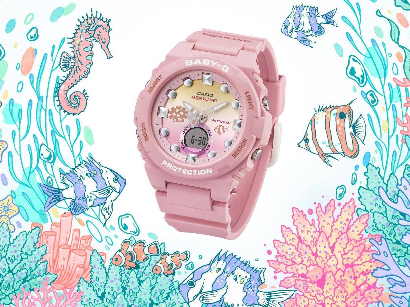 CASIO成功培育珊瑚田！　BABY-G表上秀小鱼海底游模样 最新资讯 图2张
