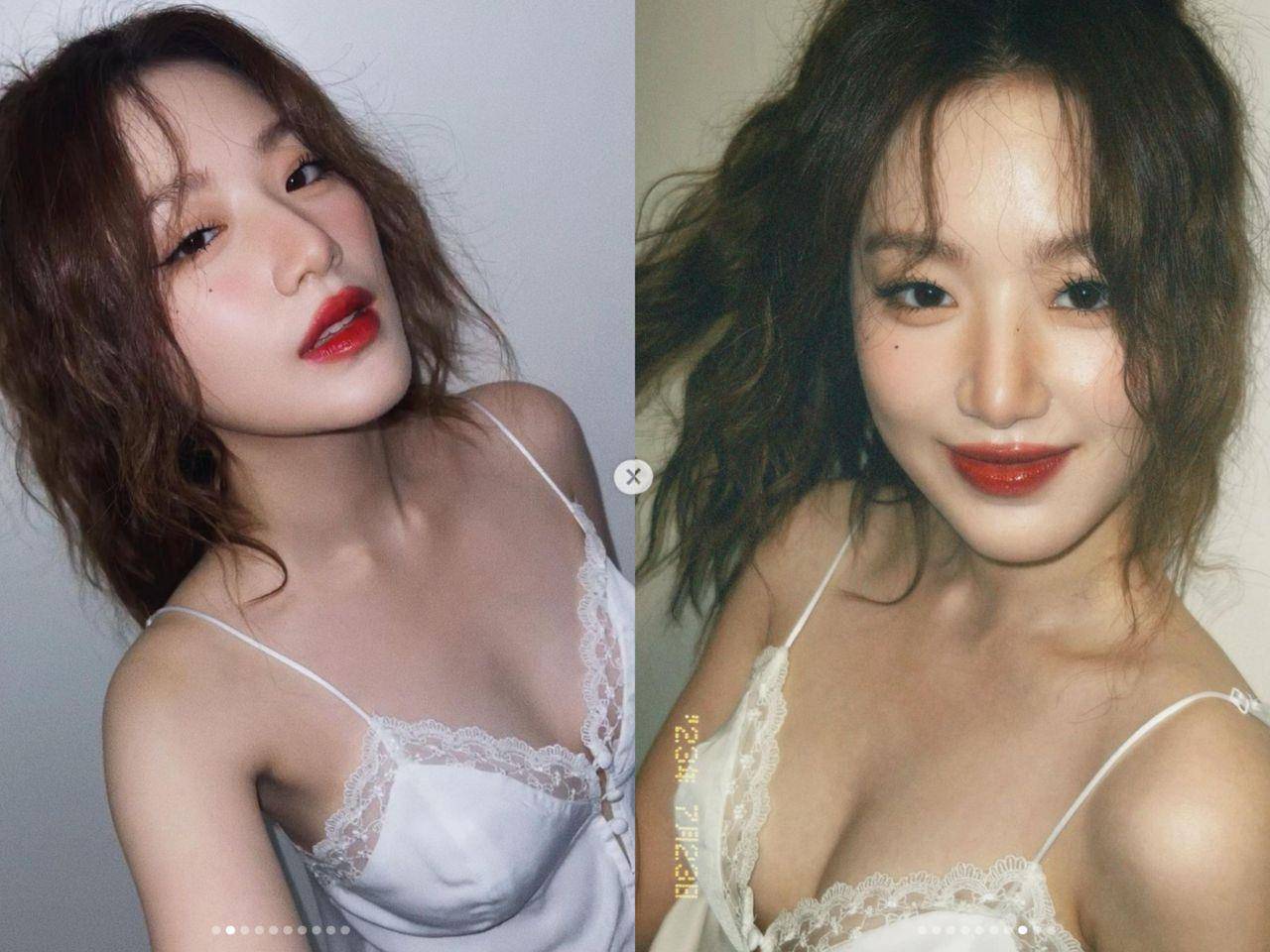 舒华穿性感蕾丝内衣辣露事业线！美胸扣子快崩开让粉丝狂喷鼻血 时尚穿搭 图1张