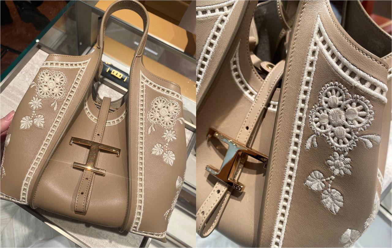 TOD'S芭蕾舞鞋放大豆豆萌翻！“秋冬义式遐想”刺绣T字包、黛妃爱包进化 时尚穿搭 图2张
