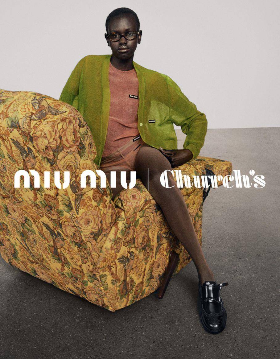 Miu Miu联名英国百年老牌Church’s必收款出炉！“锯齿花纹皮鞋”细节曝光 时尚穿搭 图4张