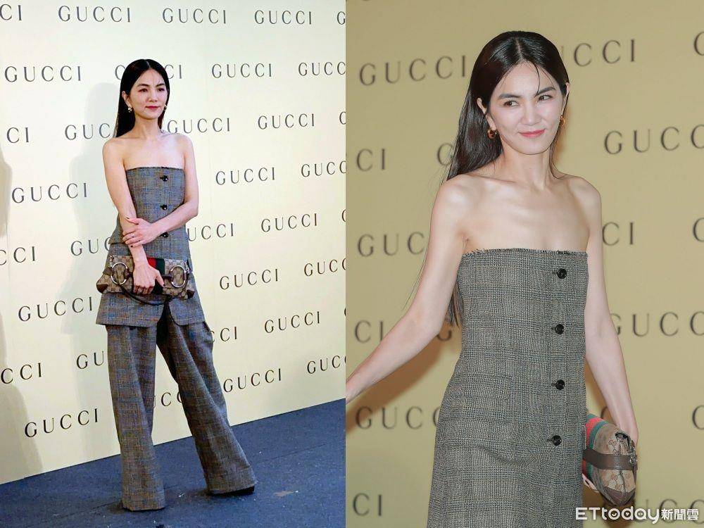 坤达、Ella穿“情侣装”站台GUCCI忆当年　杨谨华红纱透视装辣翻全场 时尚穿搭 图2张