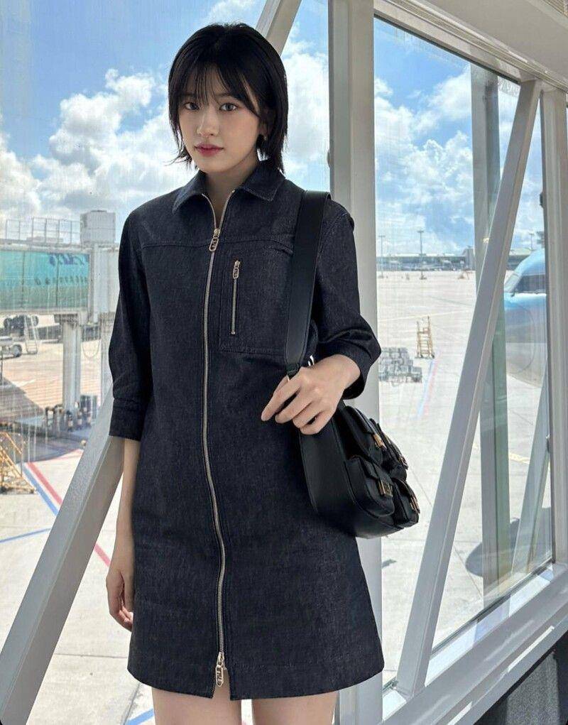 2024春夏时装周女星机场穿搭行头　全智贤、Twice Sana同款适合刚入秋 时尚穿搭 图6张
