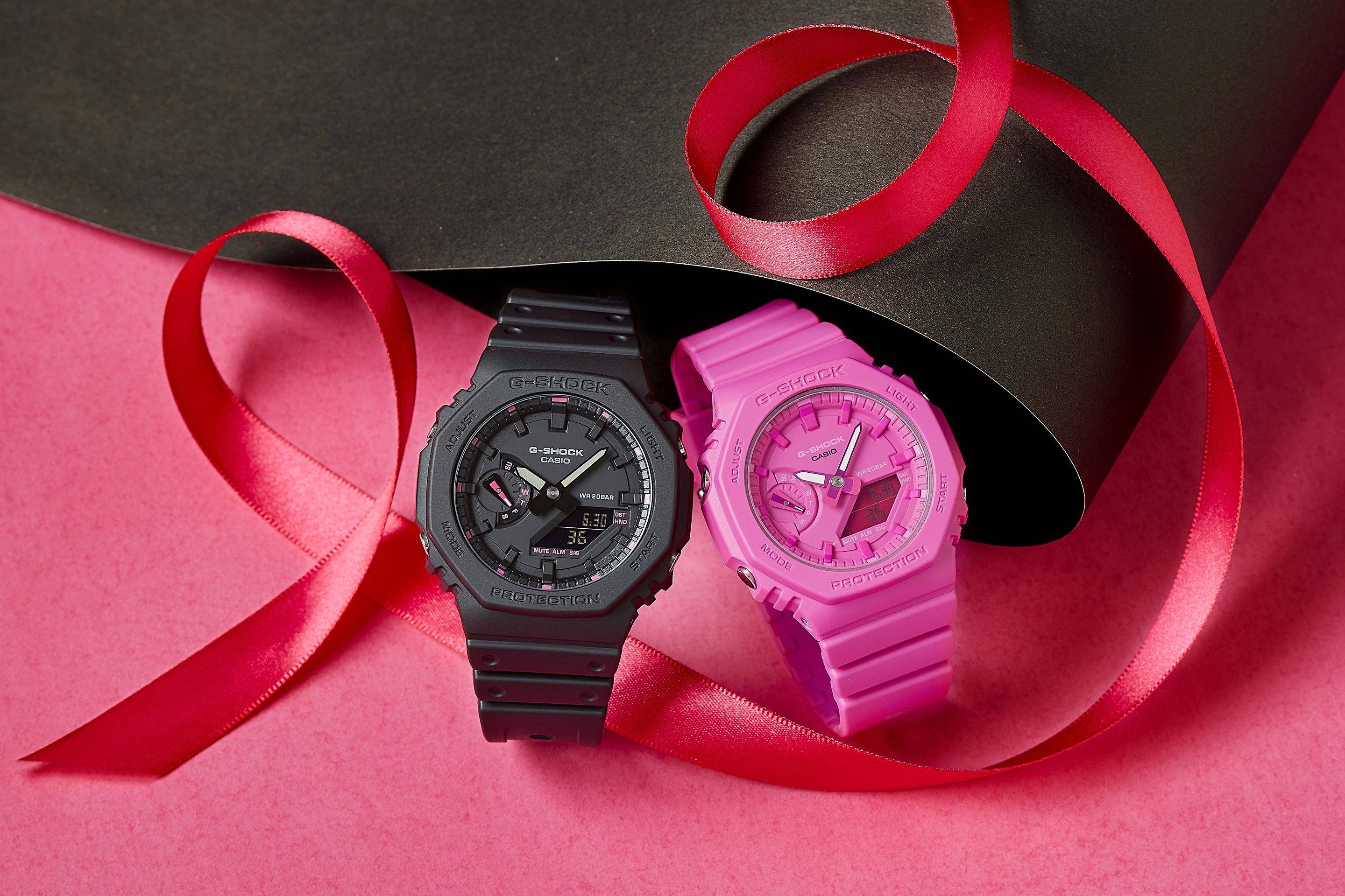 G-SHOCK桃红对表藏深意　高调设计支持乳癌防治 奢侈品牌 图2张