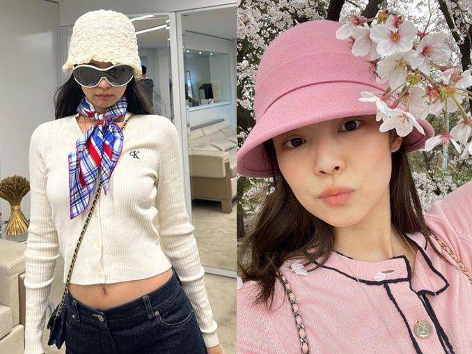 秋冬必备4大帽款“藏油头”！Jennie钟形帽显脸小、泫雅整年都戴毛帽 最新资讯 图3张