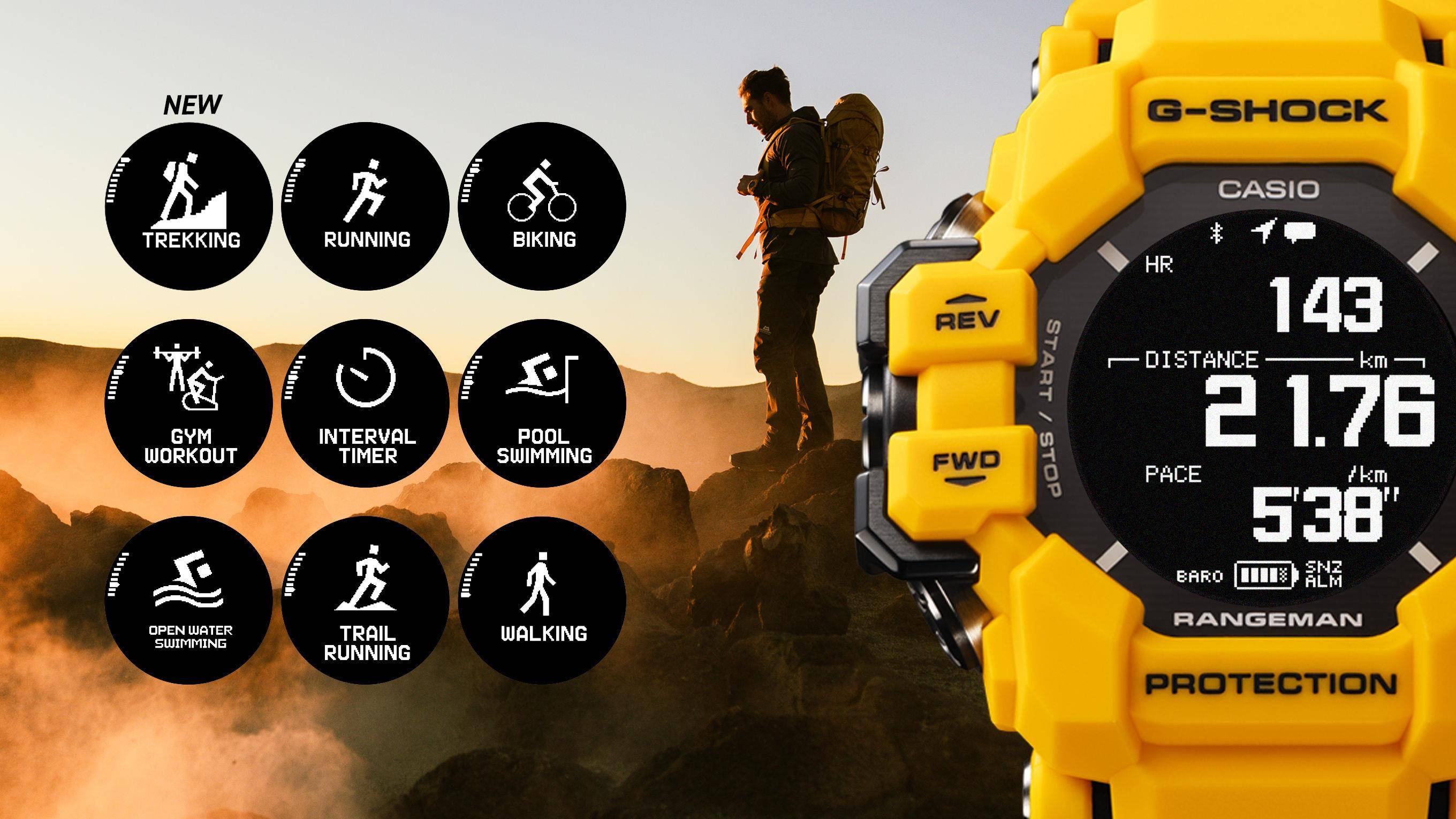 G-SHOCK强悍表防泥、耐冲击　首加入健行功能更实用 最新资讯 图2张