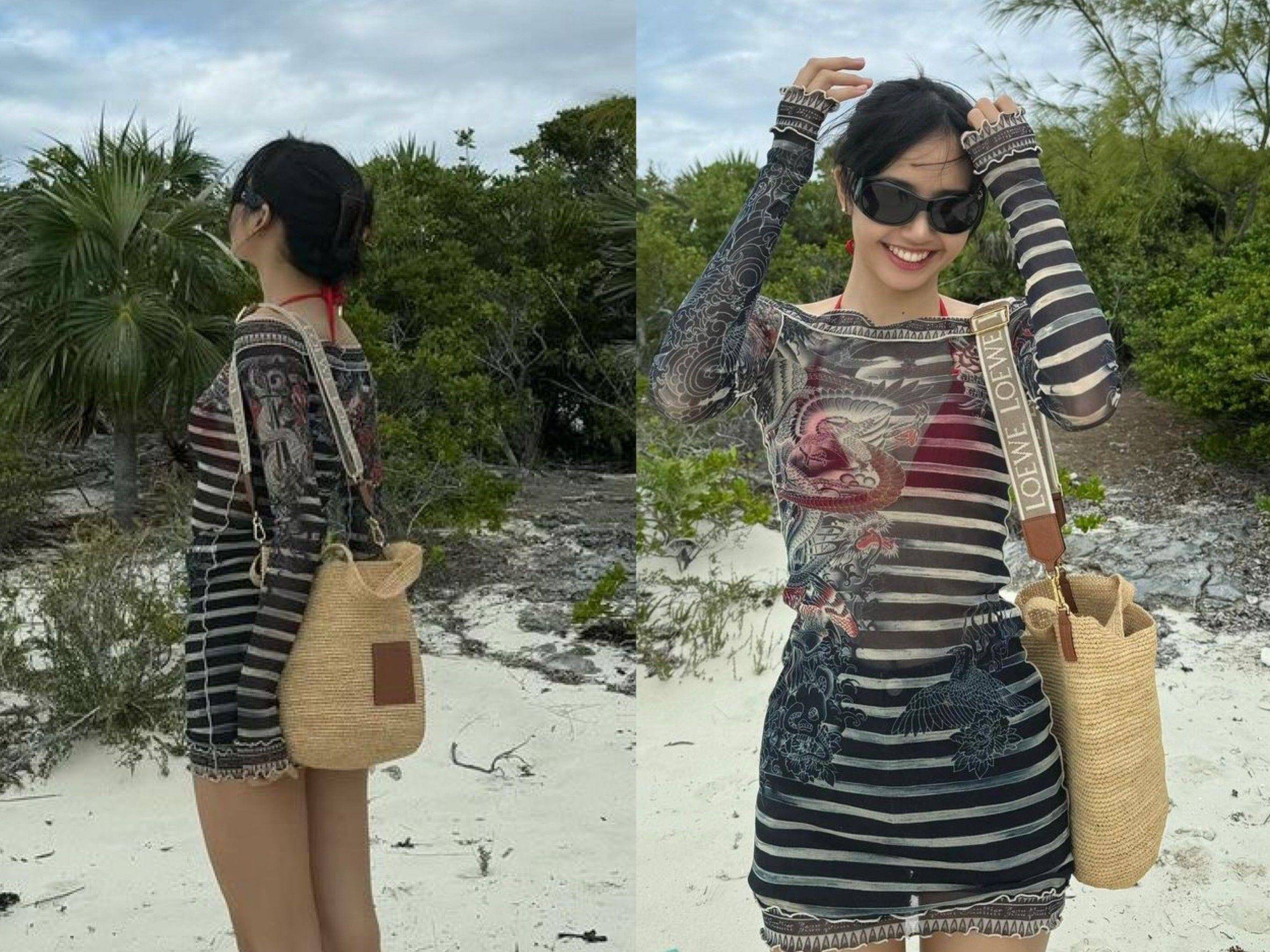 谁顶得住？Lisa穿Loewe金色马甲全身包紧也超辣　加码私服同款3手袋 时尚穿搭 图3张