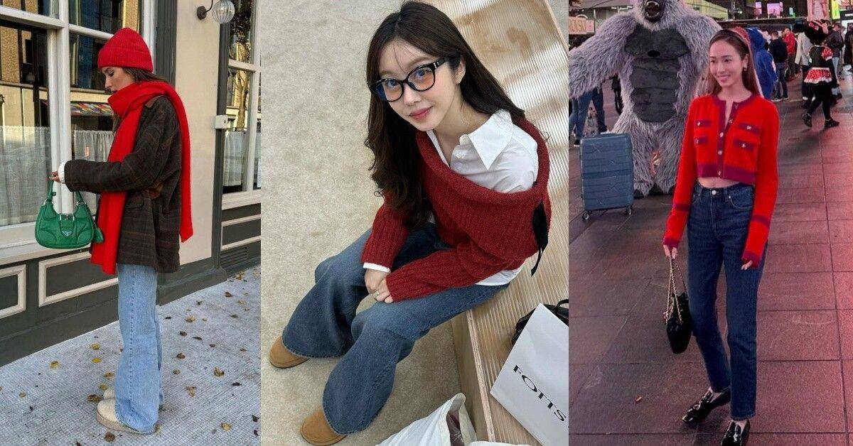 绝不轻易尝试“红色”因为你会爱上！6个穿搭公式不显老　配灰色更高级 最新资讯 图12张