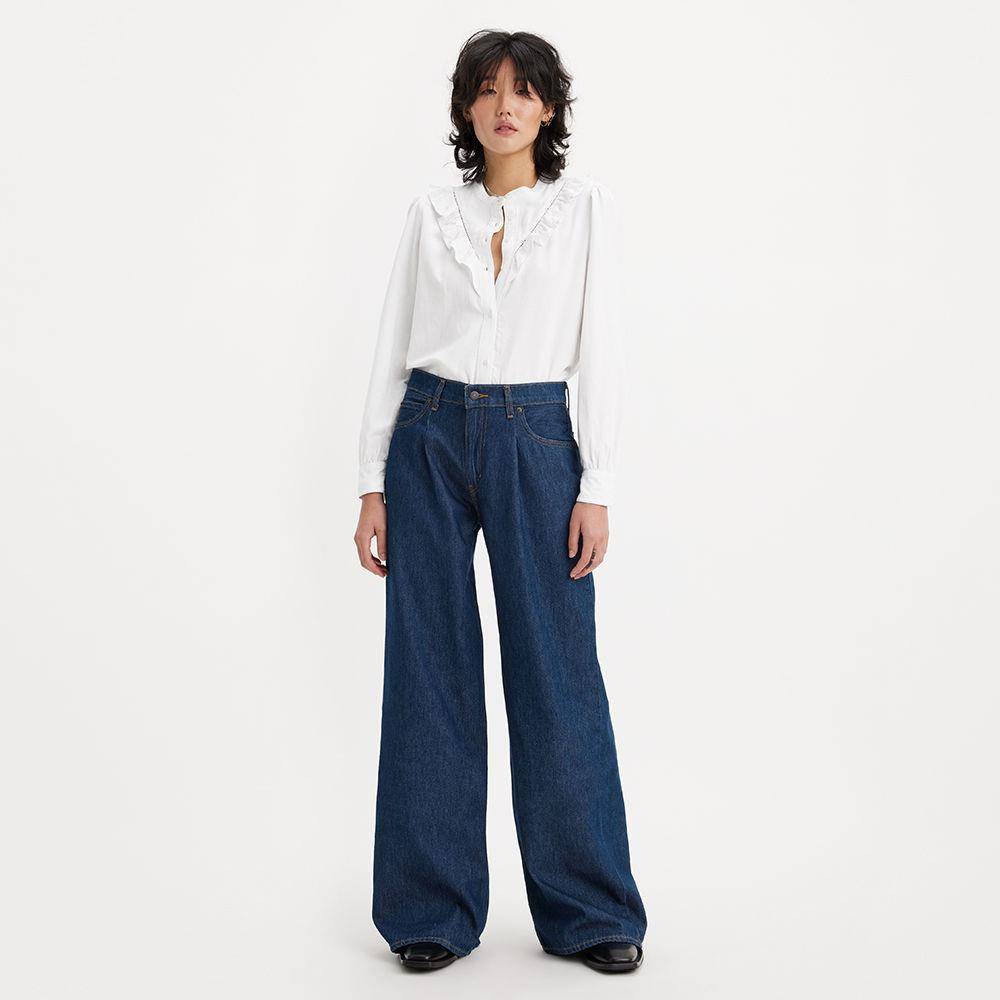 UNIQLO牛仔宽裤被誉“藏肉神器”　显瘦显腿长想直接包色 最新资讯 图3张