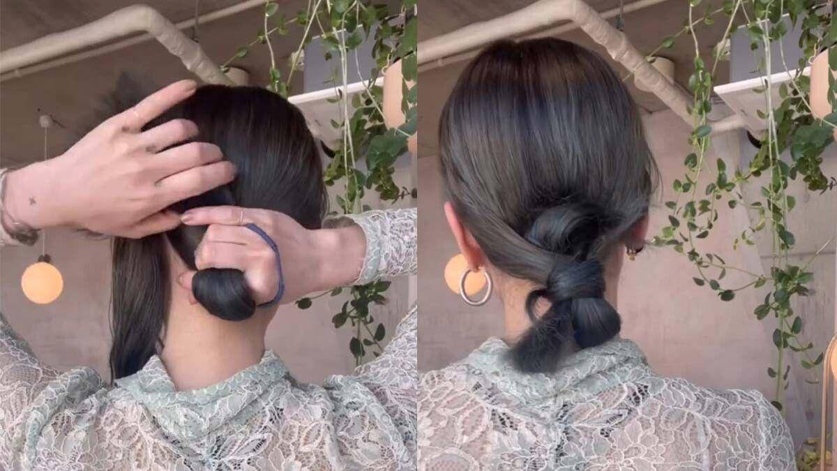 5款“简单低丸子头”发型教学！头型变超美　短中长发都适合 最新资讯 图6张