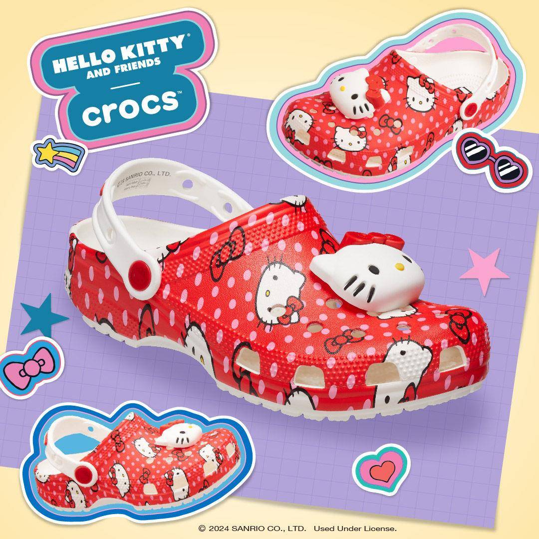 Crocs联名大耳狗、Hello Kitty梦幻洞洞鞋！夏日Y2K丹宁印花新登场 最新资讯 图5张