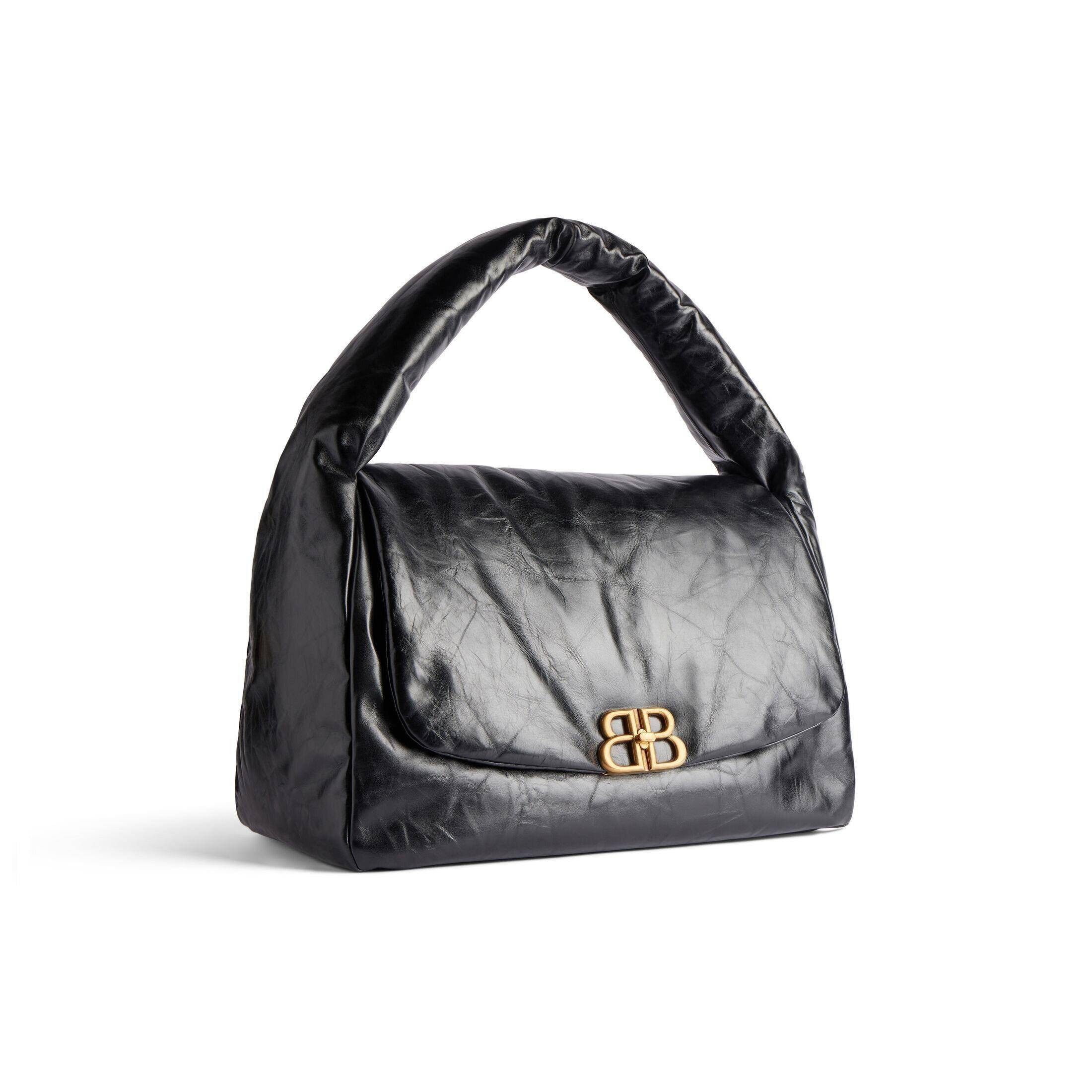包开箱／柱延同款Balenciaga话题大包！空气感Monaco仿旧BB标志超劝败 时尚穿搭 图1张