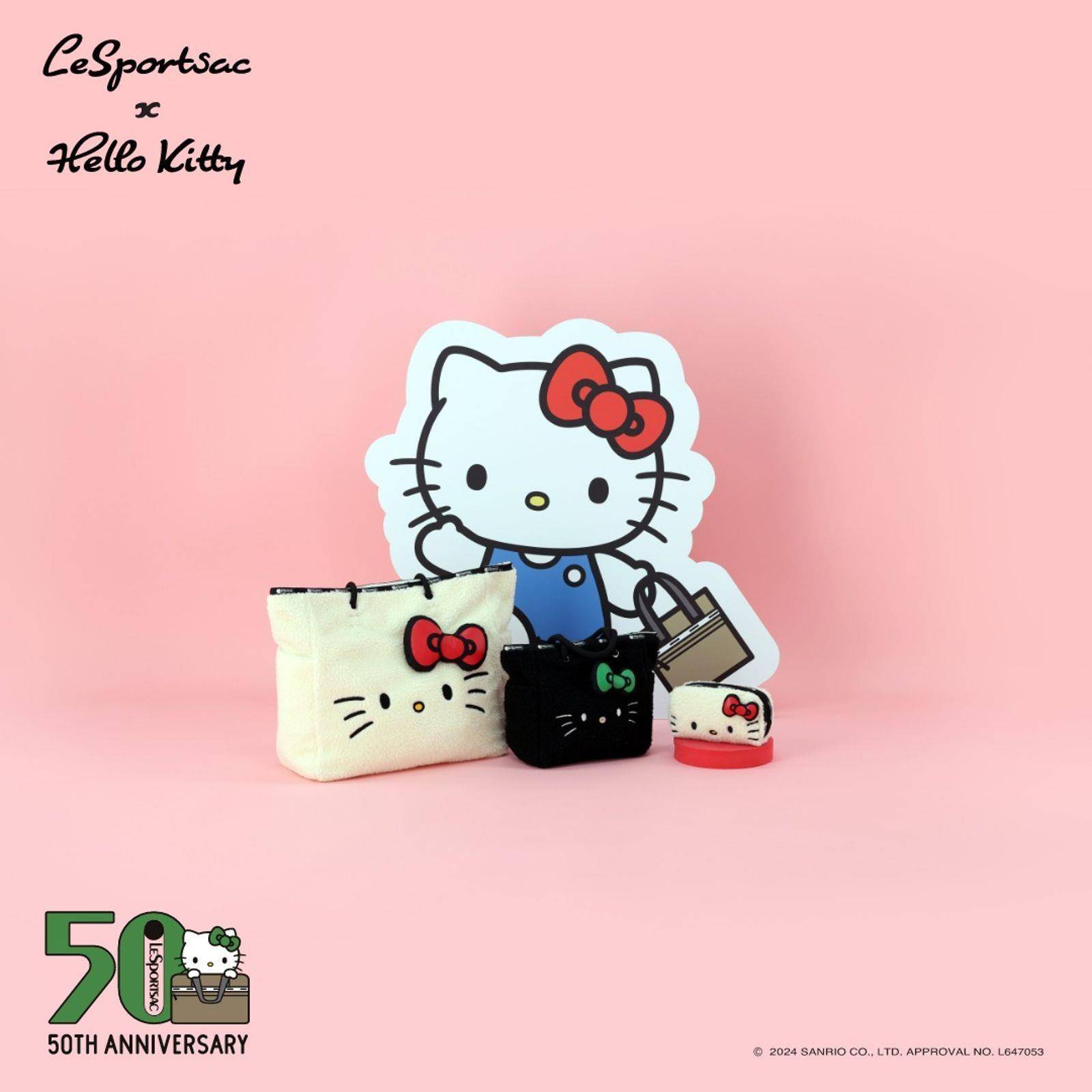50岁Hello Kitty联名同龄品牌LeSportsac　满版印花、超Q蝴蝶结必收 最新资讯 图1张