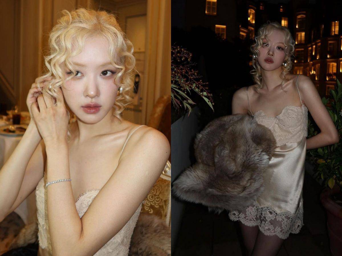 “迪奥小公主”Jisoo流苏皮裤拿水钻包好飒！Rosé金发小卷穿丝绸睡衣看秀 最新资讯 图4张