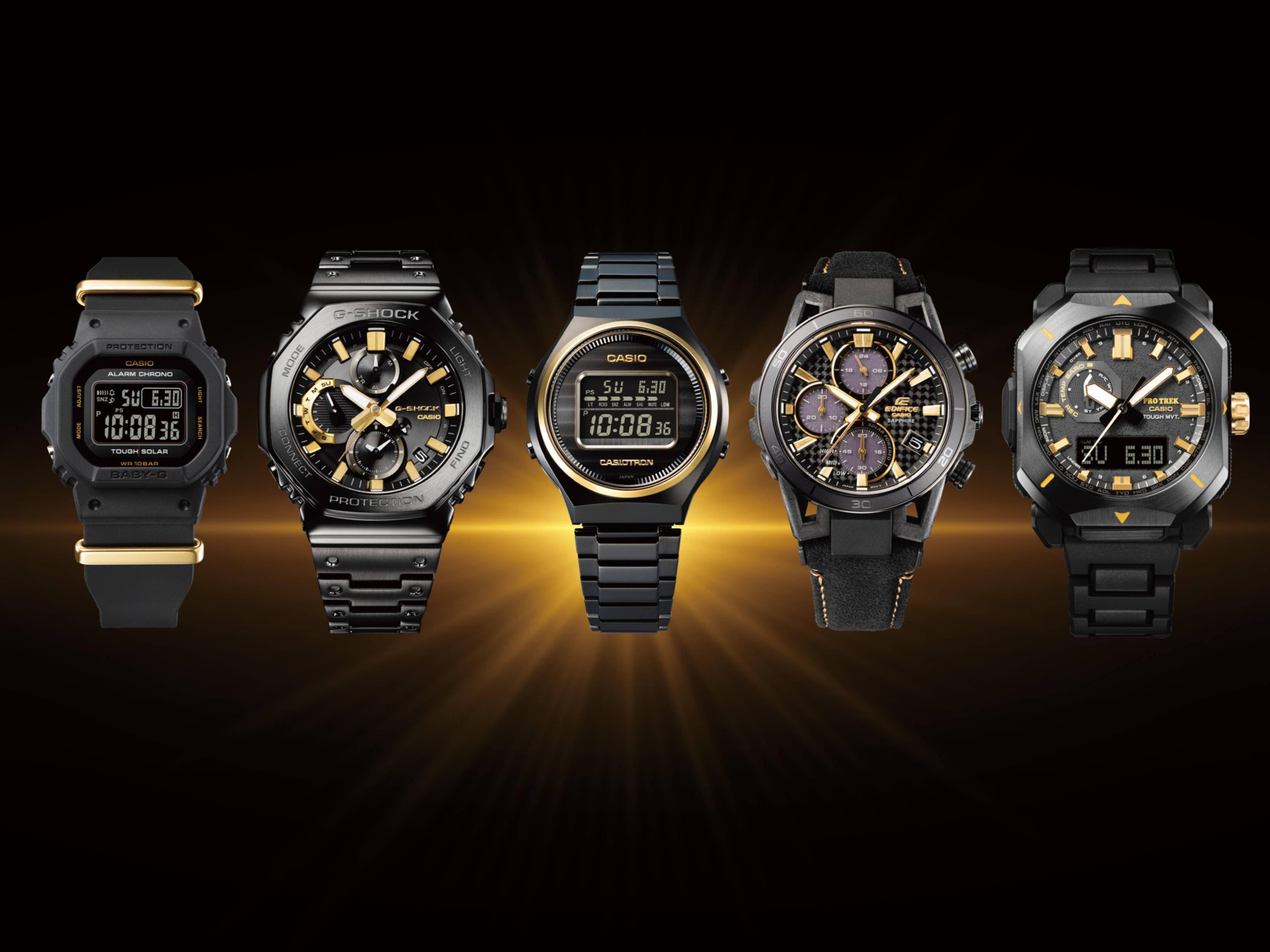 CASIO旗下5大品牌黑金表齐发　G-SHOCK霸气但很纤薄 奢侈品牌 图1张
