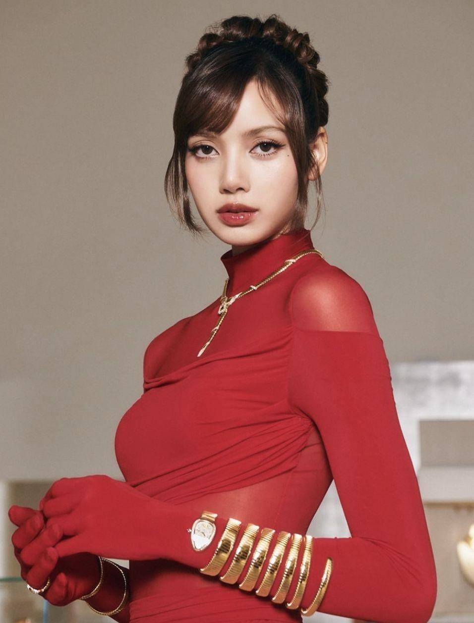 盘点绝美红礼服造型！Lisa薄纱透出S曲线、舒淇穿BV流苏裙气场全开 名人名流 图6张