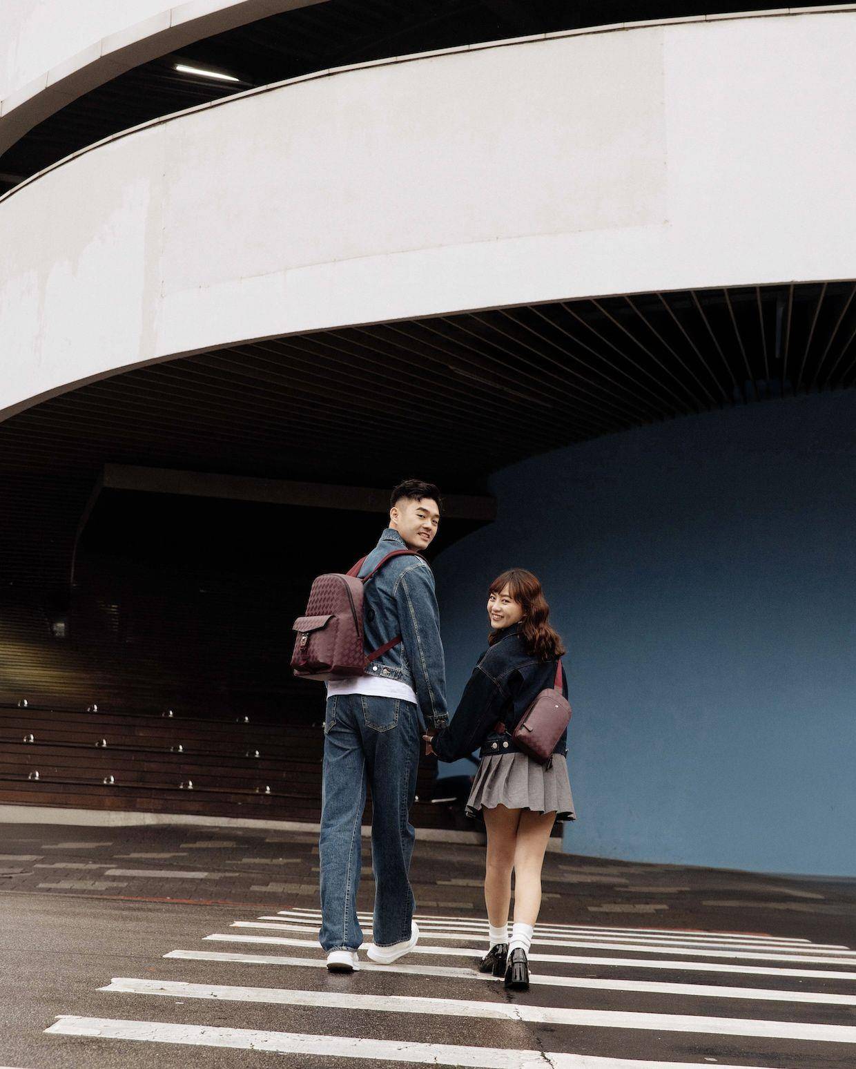 王齐麟紧牵未婚妻最萌身高差吸睛　背万宝龙新包晒恩爱 时尚穿搭 图1张
