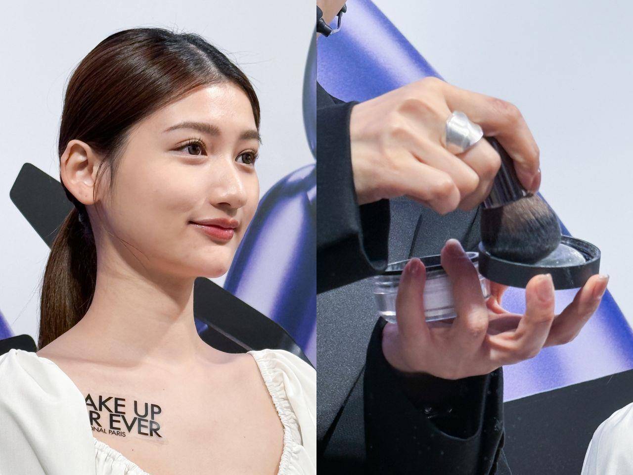 试开箱／“彩妆大王”教蜜粉隐藏用法！透明、紫色混搭妆感轻透又瘦小脸 最新资讯 图2张