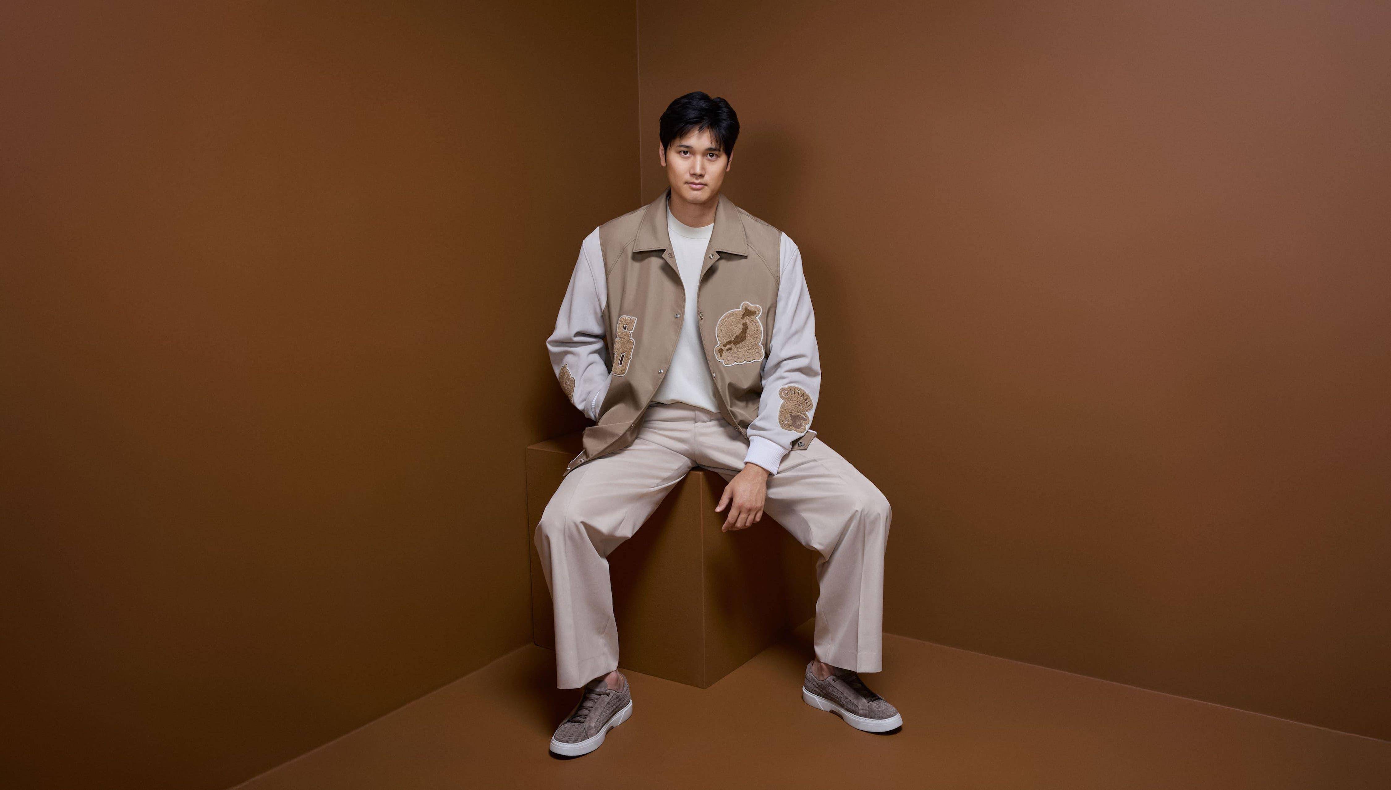 打开大谷翔平衣橱！“亲选BOSS男装清单曝光”穿SO刺绣棒球外套帅翻 名人名流 图2张