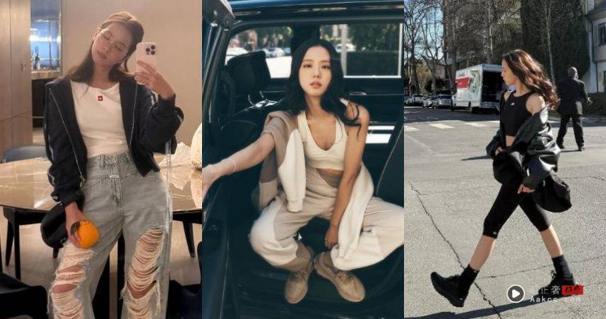 Jisoo“运动系仙女”穿搭术　时髦休闲4技巧一次解锁 最新资讯 图1张